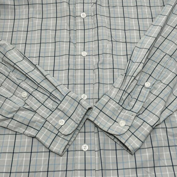 Duluth Button Dress Shirt Men 2XL Checker Plaid Preppy Workwear Casual Modern - Picture 6 of 11